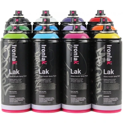 איירון-לק IRONLAK ספריי צבע מקצועי רב תכליתי 400 מ"ל (בחר צבע)