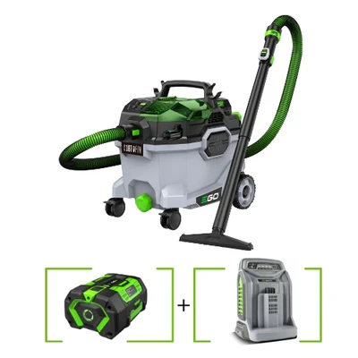שואב אבק רטוב/יבש/נושף אוויר- 34 ליטר Brushless 56V+ סוללה 6.0Ah + מטען מהיר EGO
